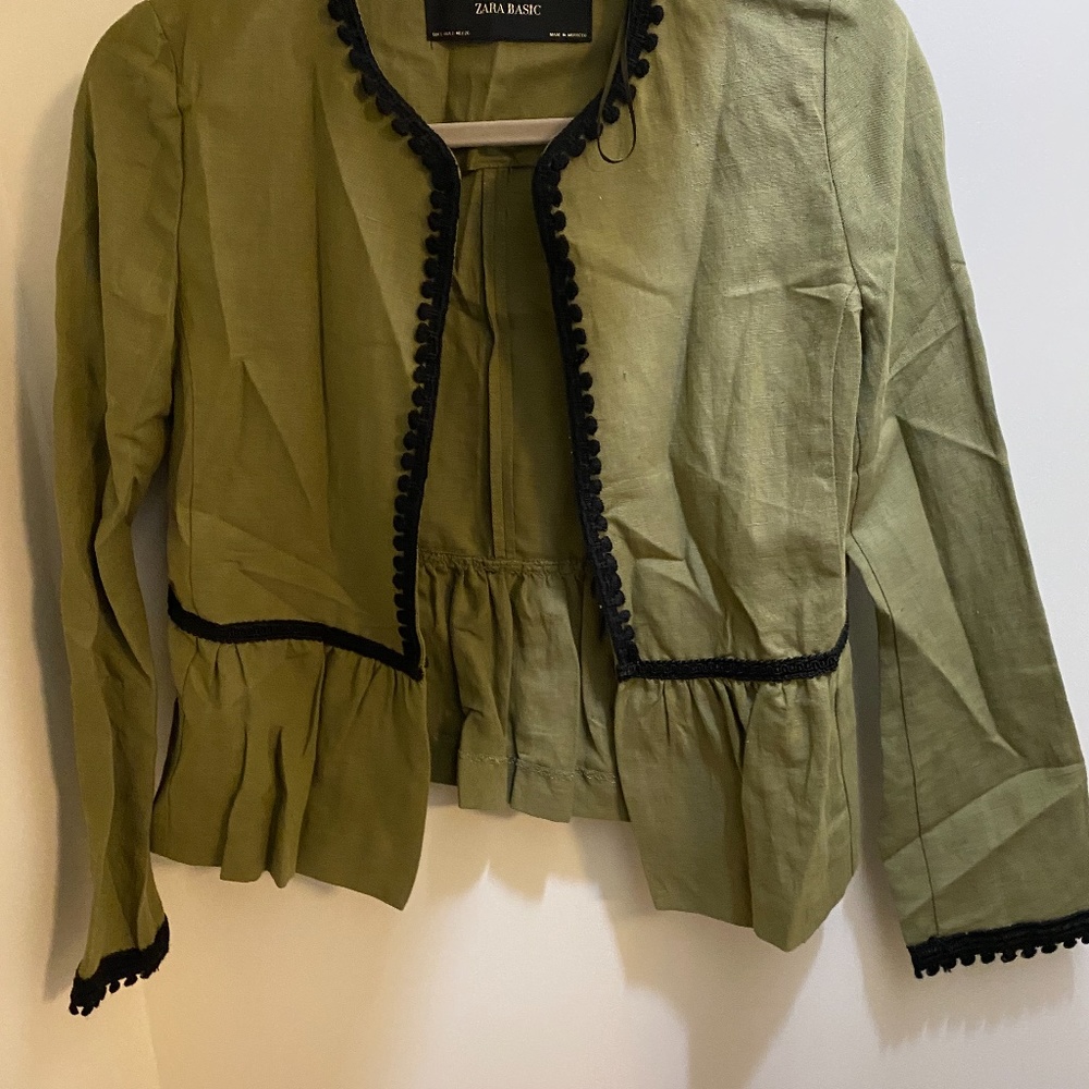 Zara Green and Black Jacket